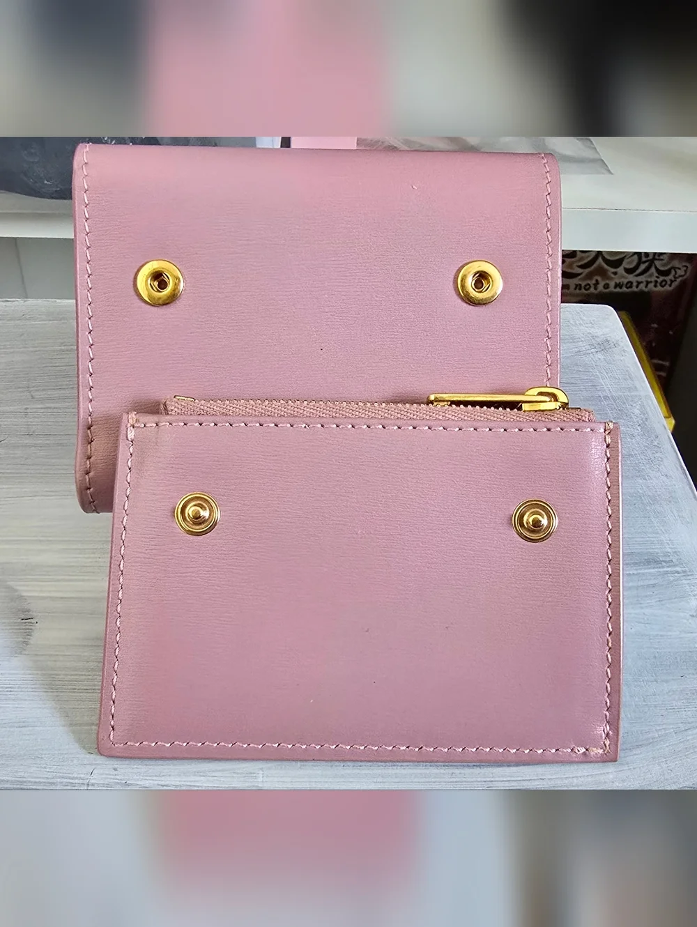Celine Triomphe Pink Leather Shoulder Bag - Picture 3 of 5